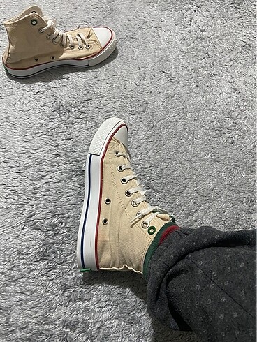 Benetton benetton bilekli bez ayakkabı