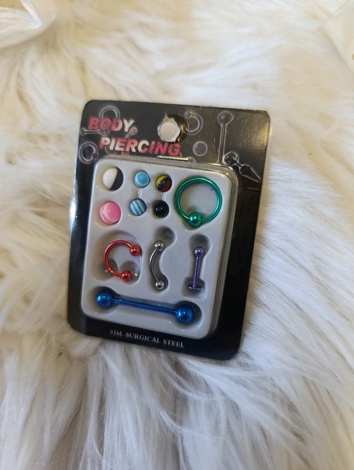 Renkli Rock Punk Vücut Delici Seti - Görsel 2