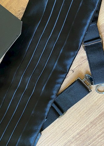 HATEMOĞLU DAMAT KUŞAK-PAPYON-MENDİL SETİ - Görsel 3