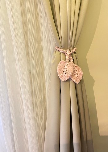Pembe Bohem Nakışlı Perde Bağı 2ADET - Görsel 2