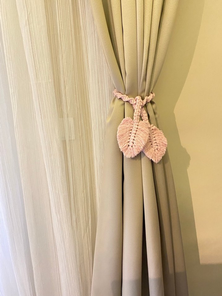 Pembe Bohem Nakışlı Perde Bağı 2ADET - Görsel 2