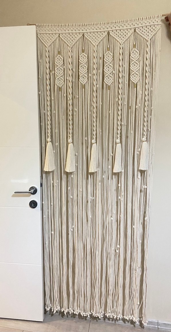 Bohem Beyaz Nakışlı Perde (SATILMIŞTIR) - Görsel 3