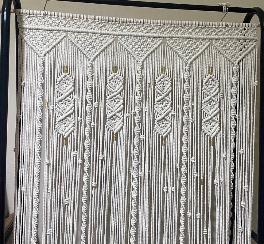 Bohem Beyaz Nakışlı Perde (SATILMIŞTIR) - Görsel 2