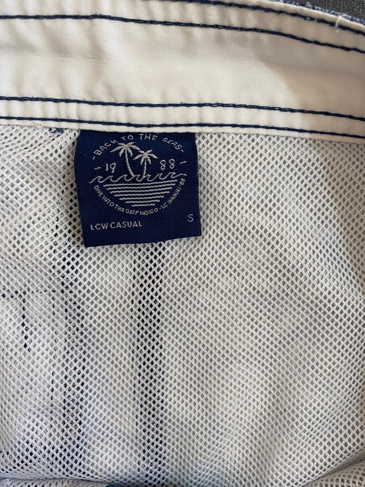 LWC Erkek Mavi Desenli Midi Yüzme Şortu - Görsel 4