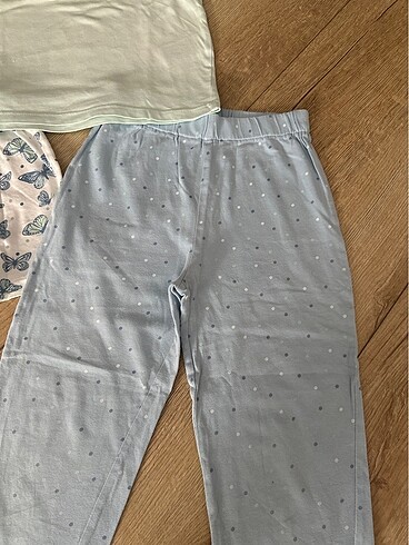 4 Yaş Beden çeşitli Renk Kız çocuk 3lü pijama takımı