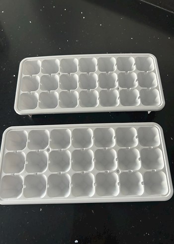 Beyaz Plastik Buz Kalıbı 2'li Set