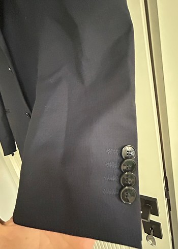 Hugo Lacivert Düğmeli Erkek takım - Görsel 6