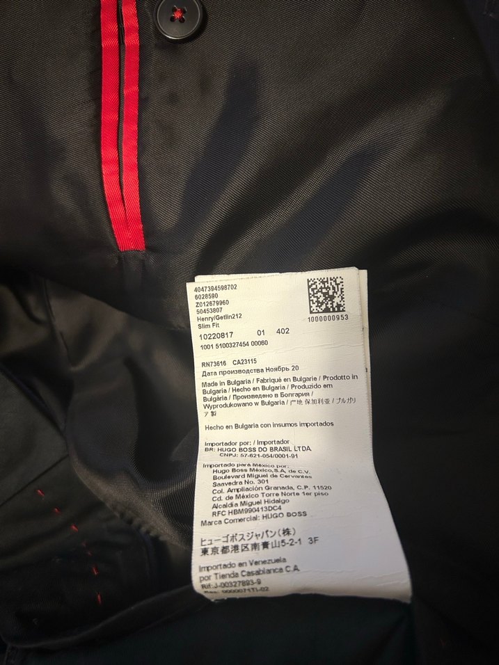 Hugo Lacivert Düğmeli Erkek takım - Görsel 2