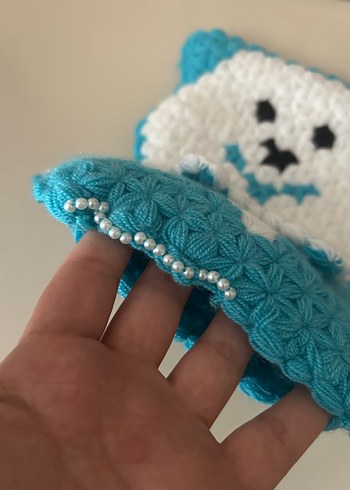 Turkuaz Renkli Ayıcık Tasarımlı Banyo Lifi - Görsel 2