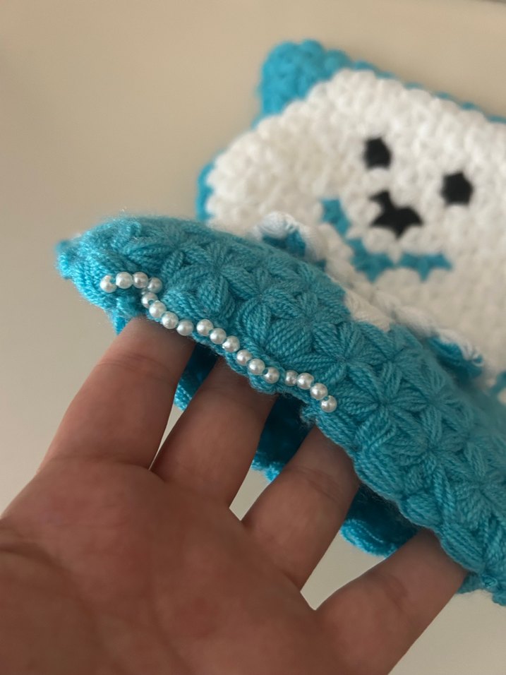 Turkuaz Renkli Ayıcık Tasarımlı Banyo Lifi - Görsel 2