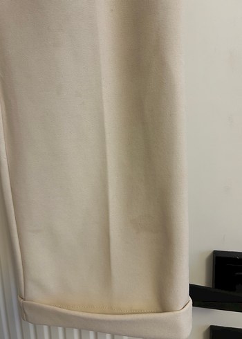 Bej Zincir Detaylı Blazer ceket ve pantolon - Görsel 8