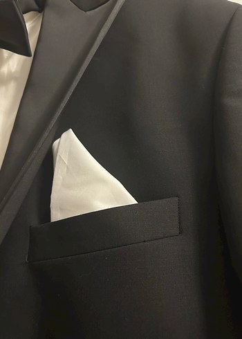 Erkek Siyah Düğmeli Ceket ve Beyaz Gömlek Takım - Görsel 4