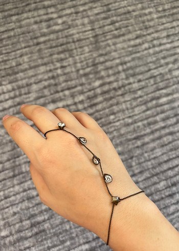 Nakışlı Boncuklu Bej El Zinciri - Görsel 2