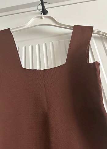 Diğer Kahverengi Straplez Kadın Midi Atlet