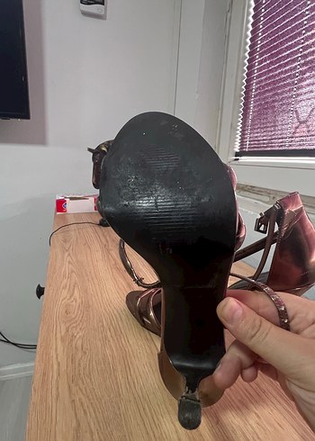 Bakır  renkli Stiletto Topuklu Kadın Ayakkabı - Görsel 6