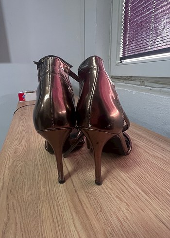 Bakır  renkli Stiletto Topuklu Kadın Ayakkabı - Görsel 3