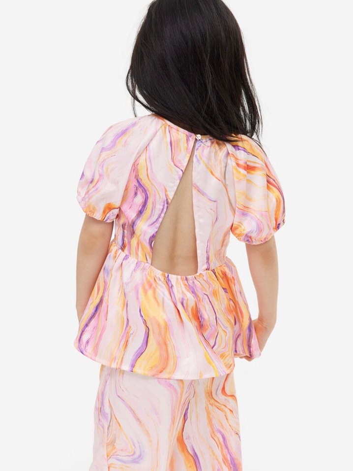 H&M marka kız çocuk 2 Li  saten  takım - Görsel 2