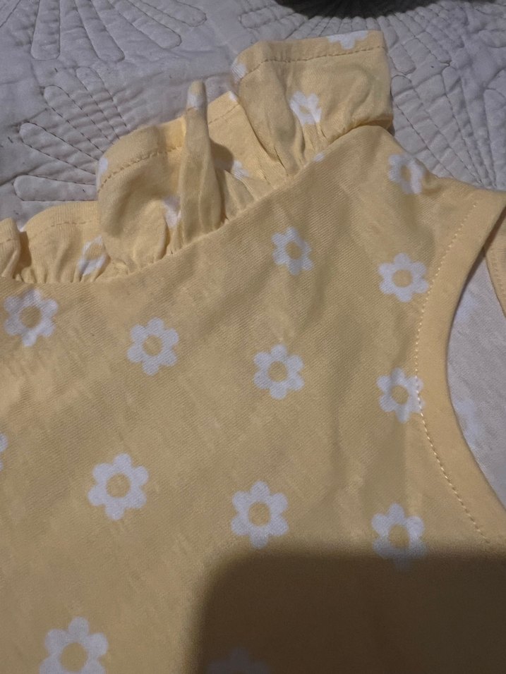 H&M Kız Çocuk Sarı  çiçekli elbise - Görsel 5