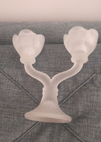 Beyaz Çiftli Şık Mumluk