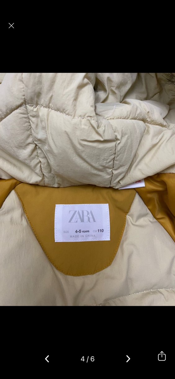 Sarı Kürklü kuş Tüyü Çocuk Mont - Görsel 3