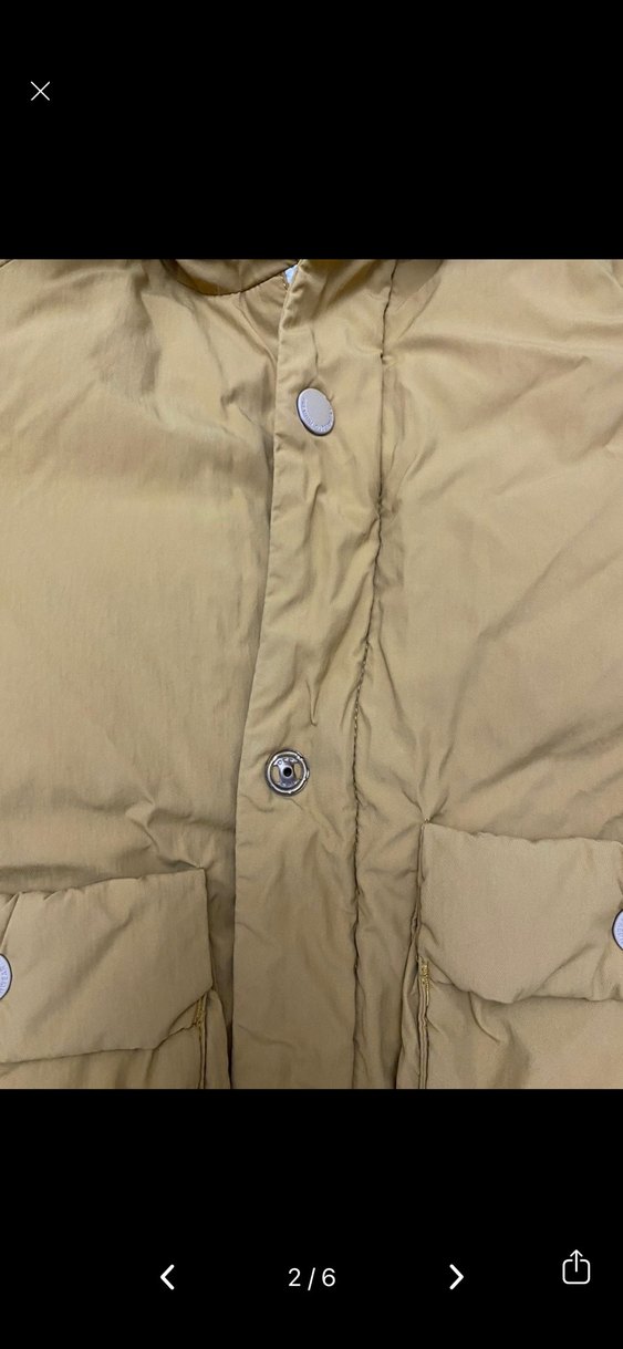 Sarı Kürklü kuş Tüyü Çocuk Mont - Görsel 2