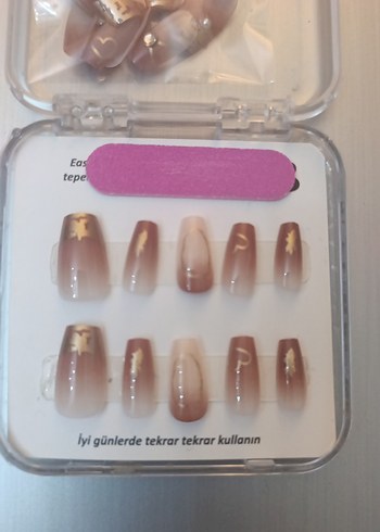 Bej Renkli Tırnak Süslemeleri Seti - Görsel 3