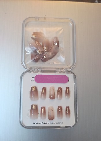 Bej Renkli Tırnak Süslemeleri Seti - Görsel 2