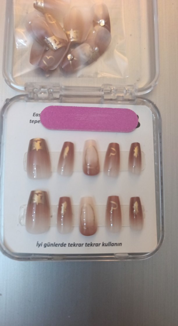 Bej Renkli Tırnak Süslemeleri Seti - Görsel 3