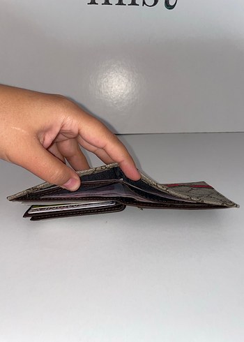 Gucci Kahverengi Baskılı Erkek Cüzdanı - Görsel 6