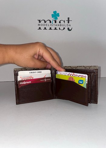 Gucci Kahverengi Baskılı Erkek Cüzdanı - Görsel 3