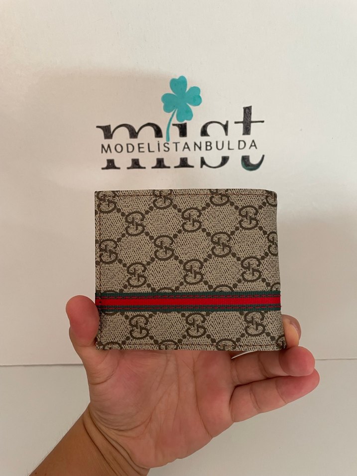 Gucci Kahverengi Baskılı Erkek Cüzdanı - Görsel 2