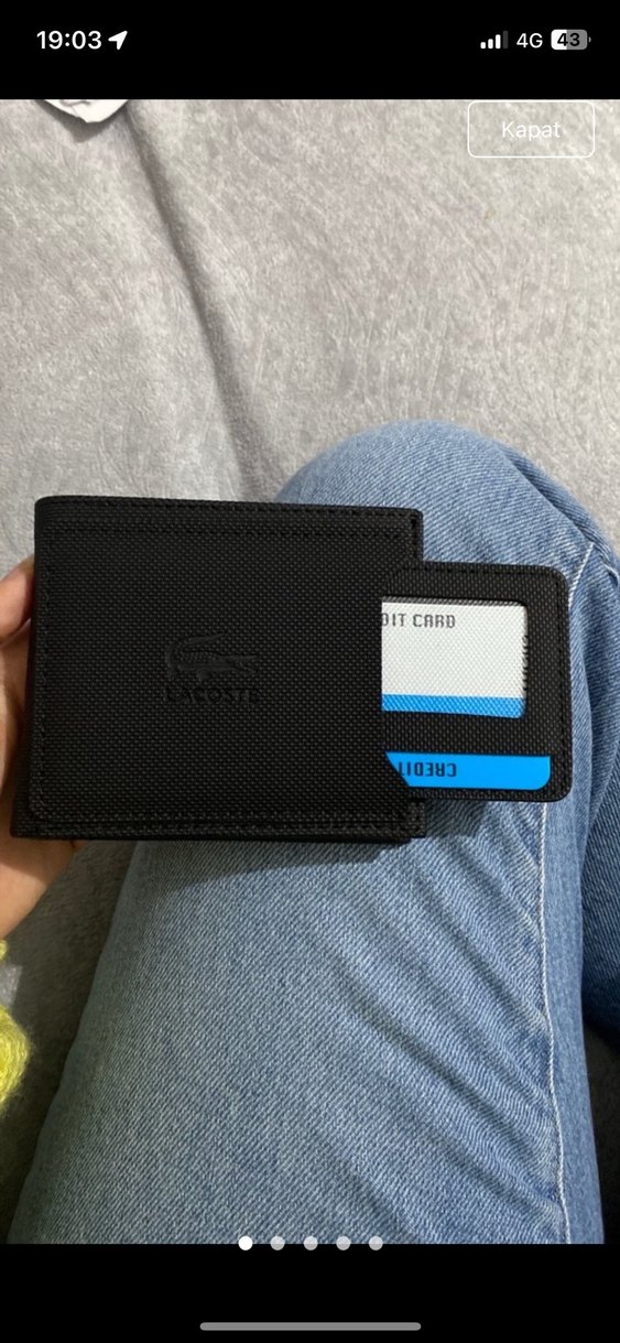 Siyah lacoste Baskılı Erkek Cüzdan - Görsel 2