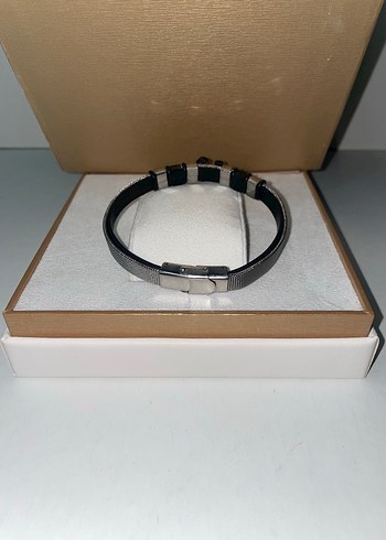 Çapalı tarz çelik erkek bileklik - Görsel 4