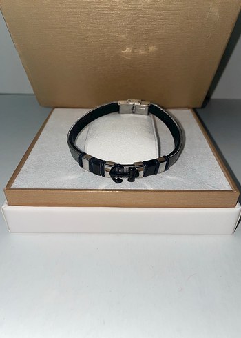 Çapalı tarz çelik erkek bileklik - Görsel 2