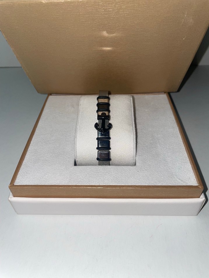 Çapalı tarz çelik erkek bileklik - Görsel 5