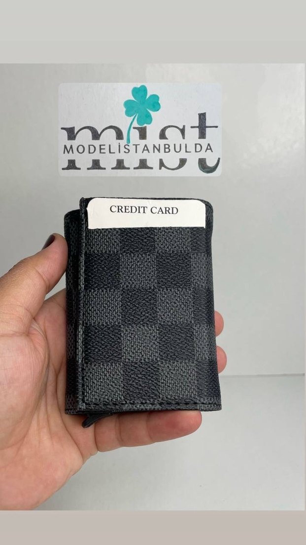 Siyah Gri Dama Desenli Mekanizmalı Erkek Kartlık - Görsel 2