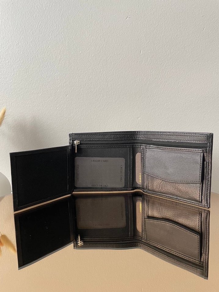 Hakiki deri Siyah Erkek Cüzdan - İş Stili - Görsel 5