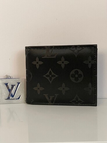 Louis Vuitton baskılı bozuk para gözlü kumaş yüzlü cüzdan