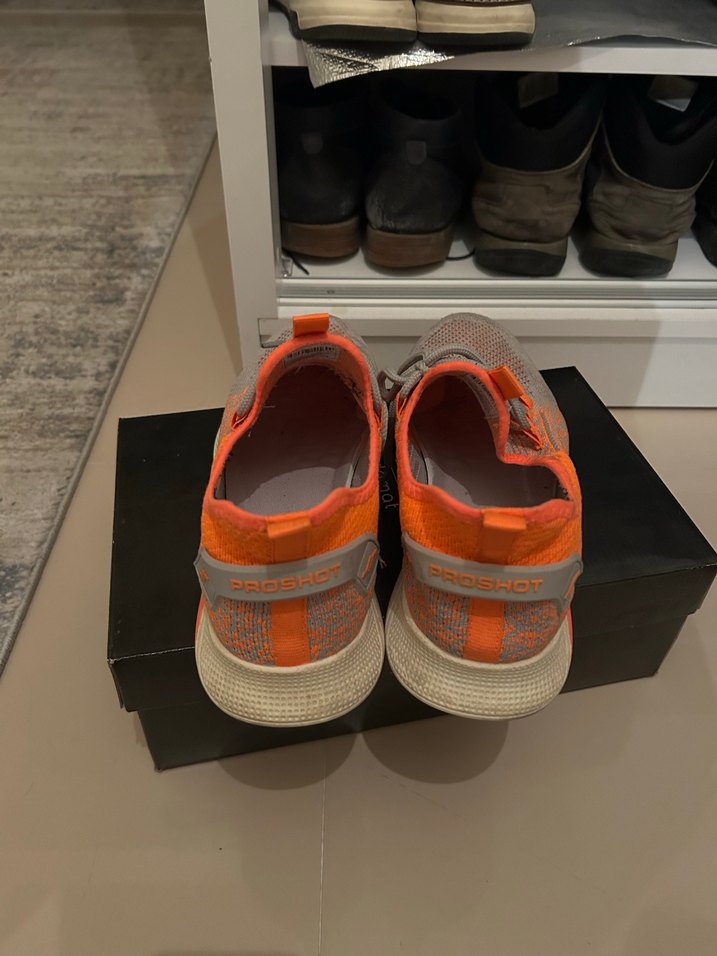 Turuncu Gri Bağcıklı erkek Spor Ayakkabı - Görsel 4