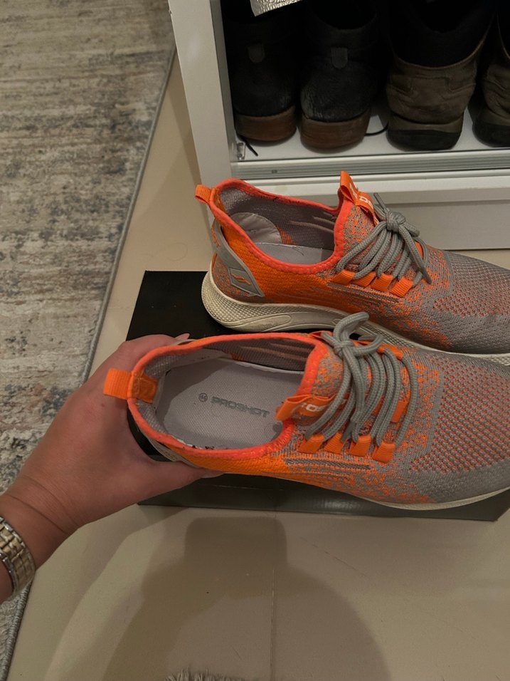 Turuncu Gri Bağcıklı erkek Spor Ayakkabı - Görsel 3