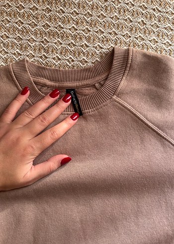 Bej  Kadın Sweatshirt - Görsel 5