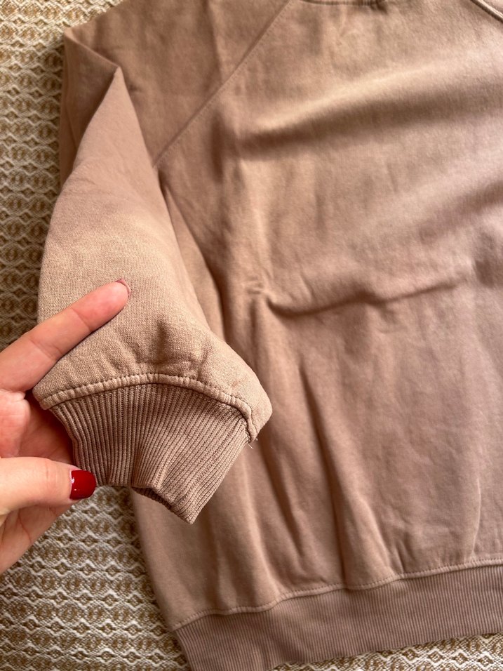 Bej  Kadın Sweatshirt - Görsel 4