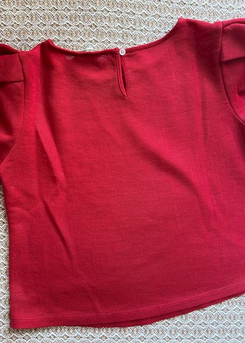 Mango kırmızı karpuz kol bluz - Görsel 5