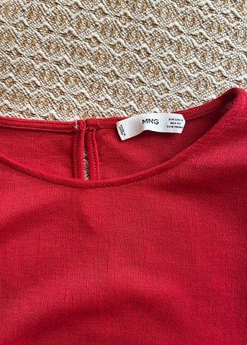 Mango kırmızı karpuz kol bluz - Görsel 3