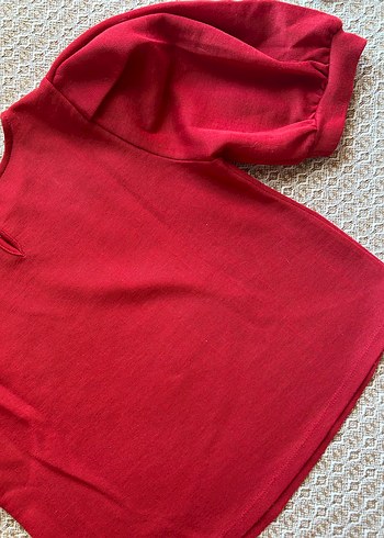 Mango kırmızı karpuz kol bluz - Görsel 7