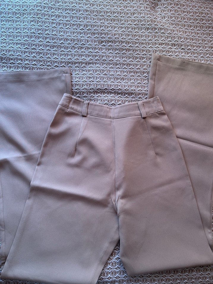 Bej Kadın Kumaş Pantolon - Görsel 3