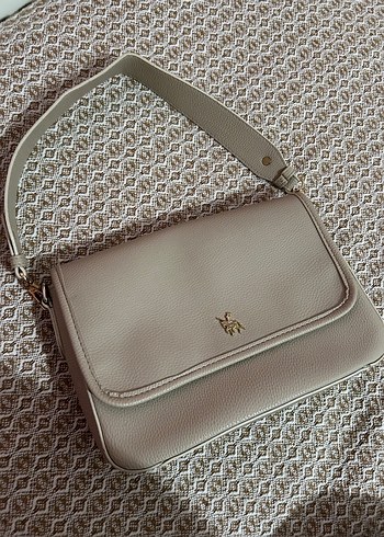 Bej Deri Kadın kol çantası - Görsel 2