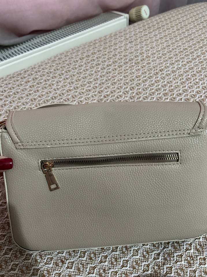 Bej Deri Kadın kol çantası - Görsel 4