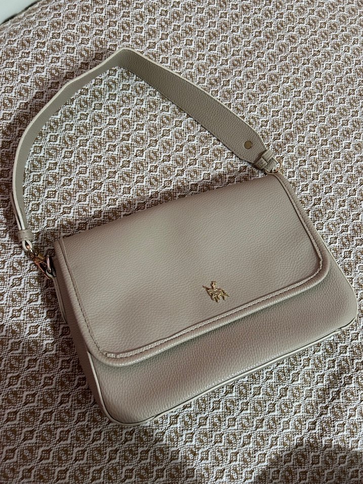 Bej Deri Kadın kol çantası - Görsel 2