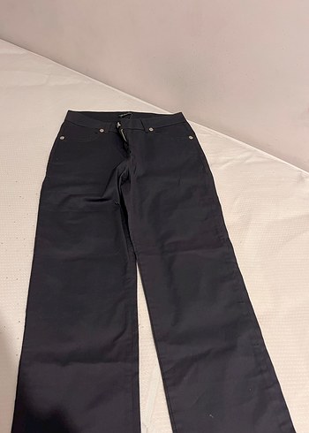 Düz Kesim Gri kumaş Kadın Pantolon - Görsel 3